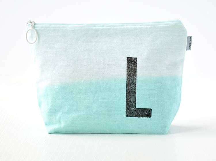 Renna Deluxe Kulturtasche MINT mit Monogramm personalisiert Neuheiten