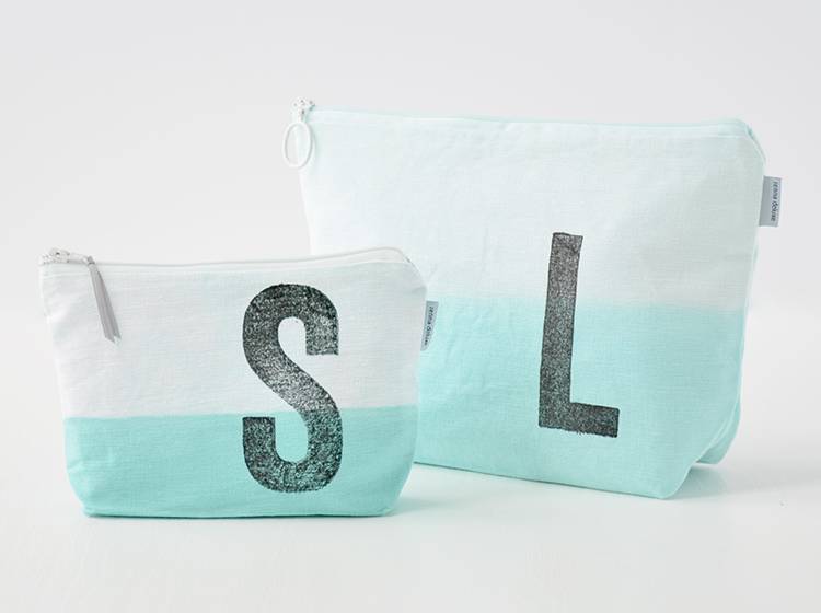 Renna Deluxe Kulturtasche MINT mit Monogramm personalisiert Neuheiten