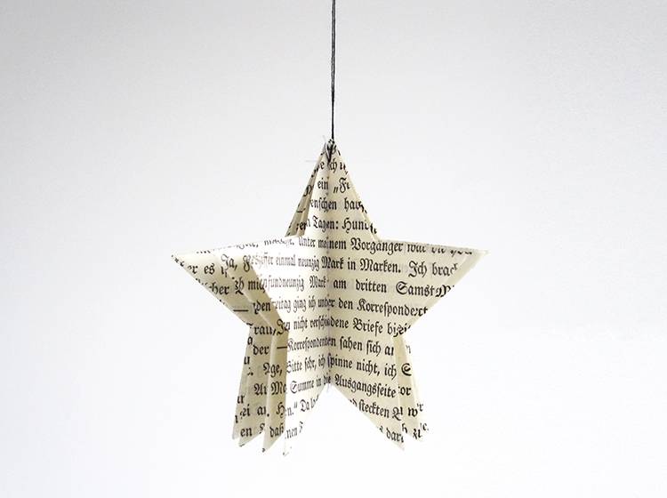 Renna Deluxe Weihnachtskarte mit Stern aus vintage Papier Bis zu 55% Rabatt