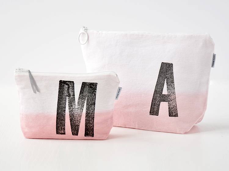 Renna Deluxe Kosmetiktasche ROSA mit Monogramm personalisiert zollfrei