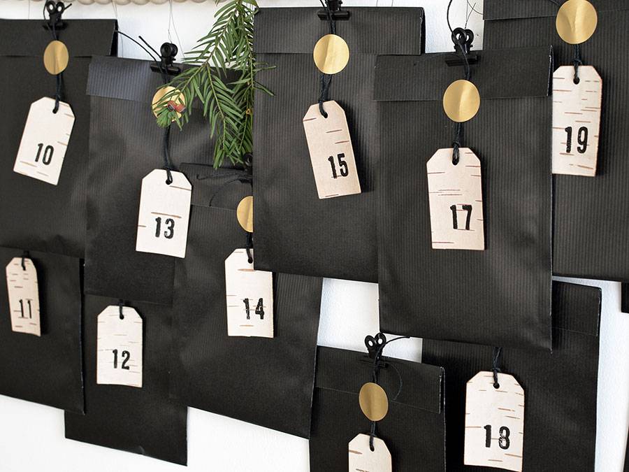 Renna Deluxe Adventskalender Zahlen Anhänger aus Birkenrinde Verkauf