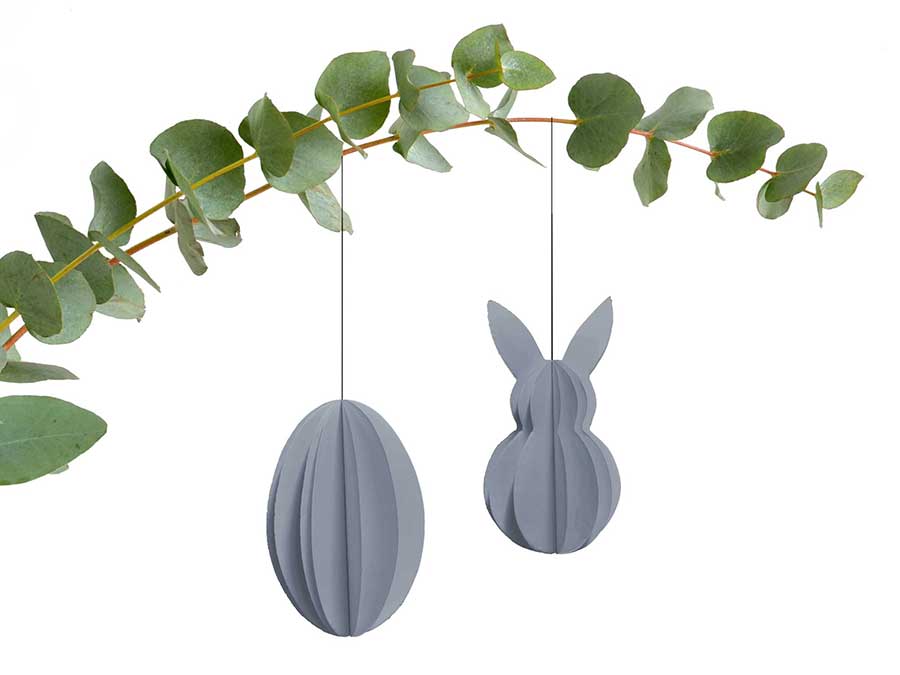 Renna Deluxe Grauer Osterhase Anhänger Fabrikverkauf