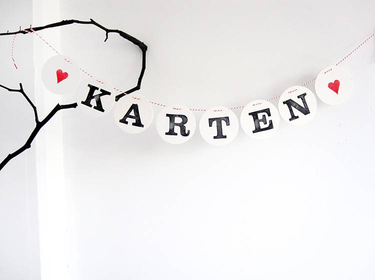 Renna Deluxe KARTEN Girlande Hochzeitsgirlande Kostenloser Versand