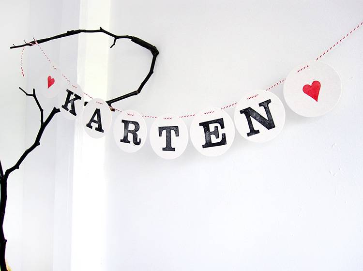 Renna Deluxe KARTEN Girlande Hochzeitsgirlande Kostenloser Versand