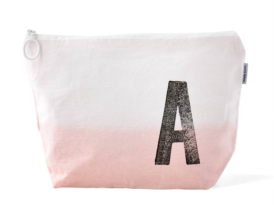Renna Deluxe Kulturtasche ROSA mit Monogramm personalisiert