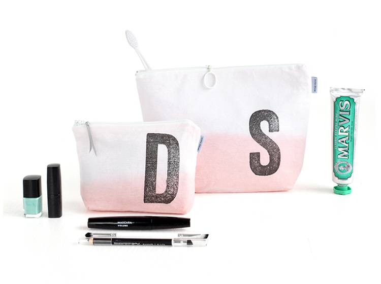 Renna Deluxe Kulturtasche ROSA mit Monogramm personalisiert Black Friday