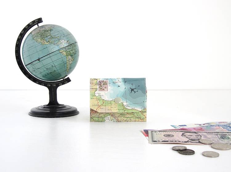 Renna Deluxe Atlas Portemonnaie aus Landkarten Rabatt