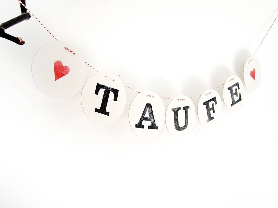 Renna Deluxe TAUFE Girlande Deko für das Tauffest Räumungsverkauf