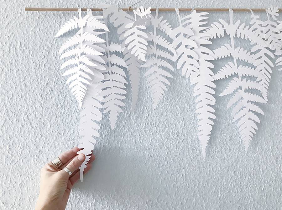 Renna Deluxe FARN Blätter für die Wand Kostenlose Rückgabe