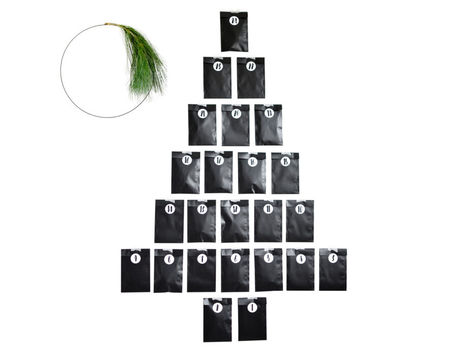 Renna Deluxe Adventskalender Schwarz mit Handlettering für Männer Neueste Stile