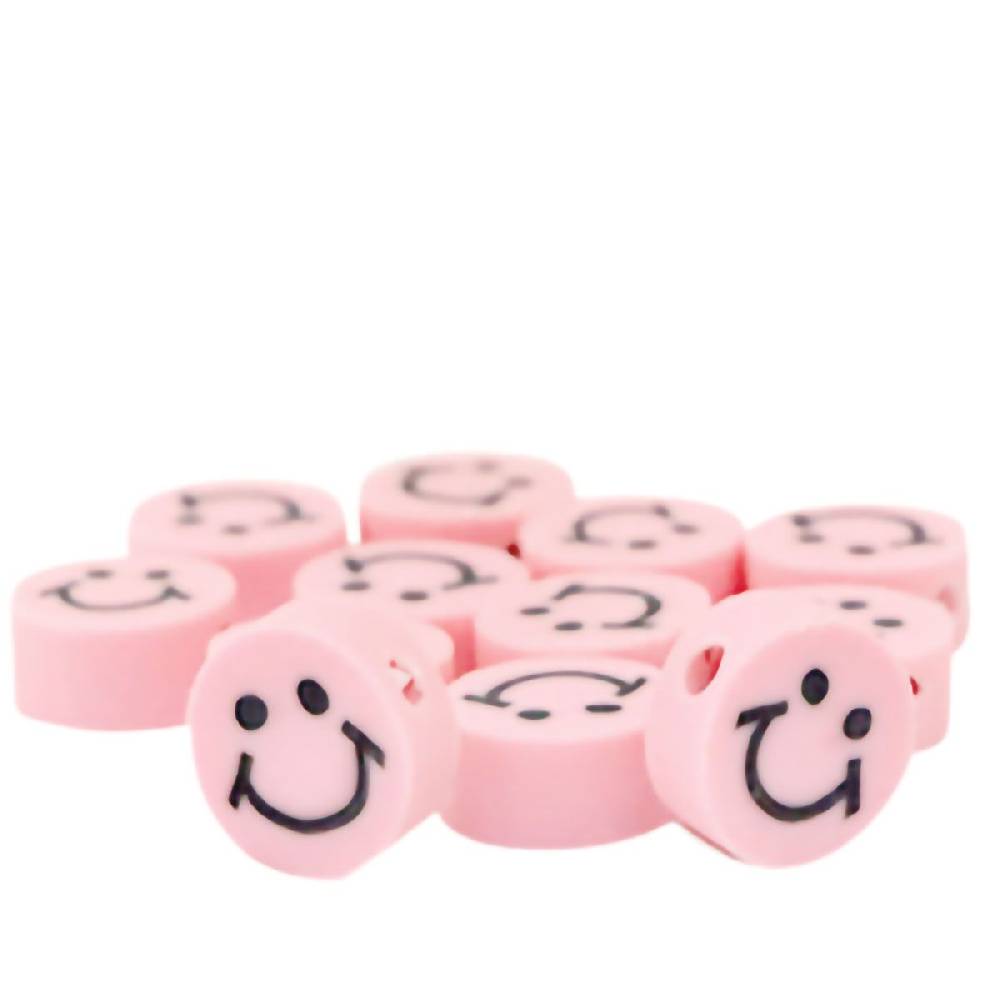 Sadingo Polymer Clay Perlen | 40 Stk., 10mm, Smileys Große Rabatte