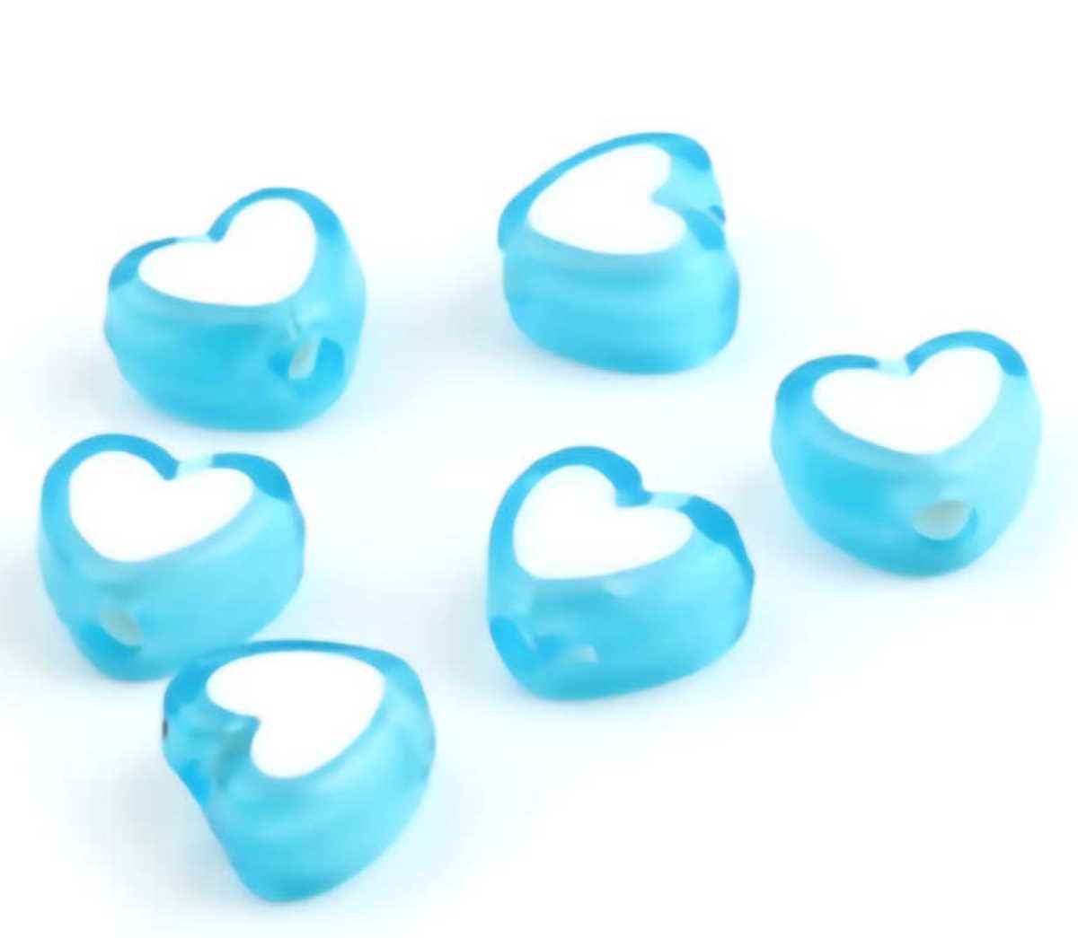 Sadingo Acrylperlen Herz | 300 Stück, 8x7mm Sonderangebote