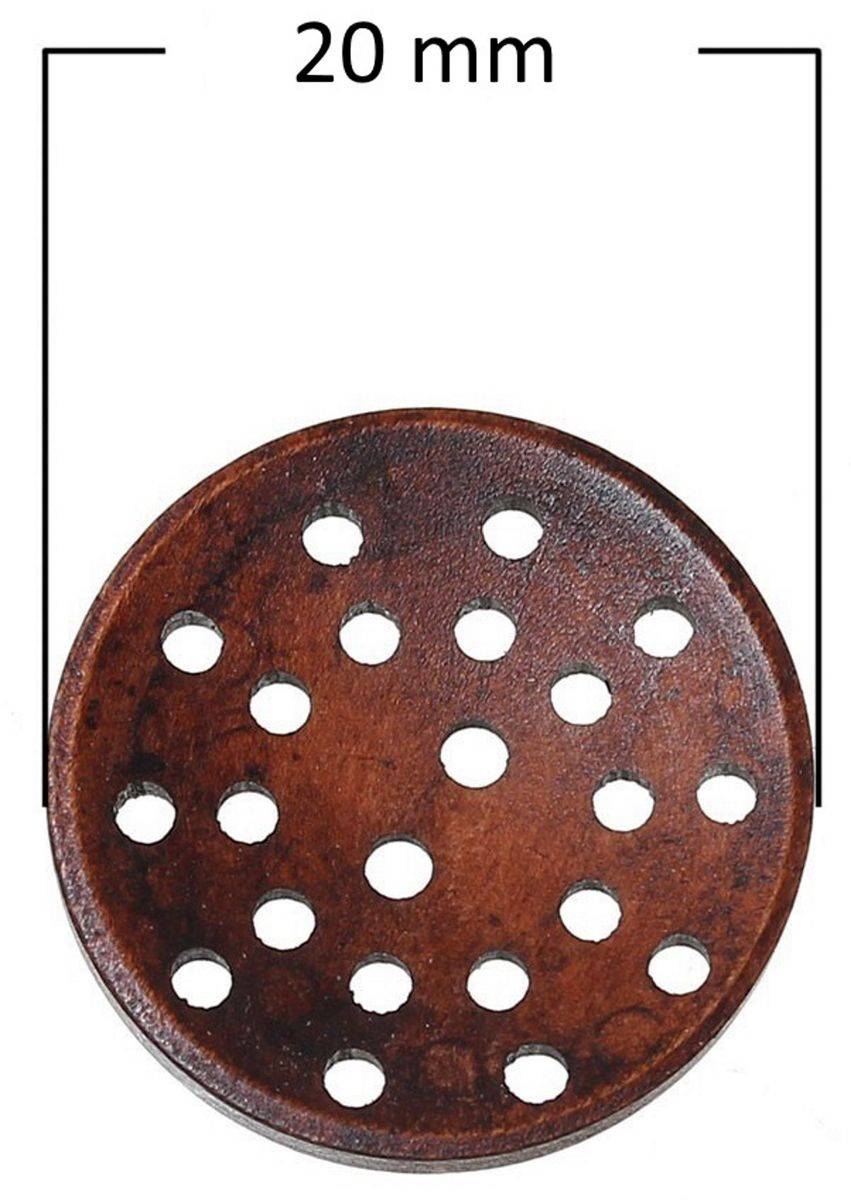 Sadingo Holzknöpfe Dunkelbraun - 50 Stk. - Ø 2 cm Neueste Stile