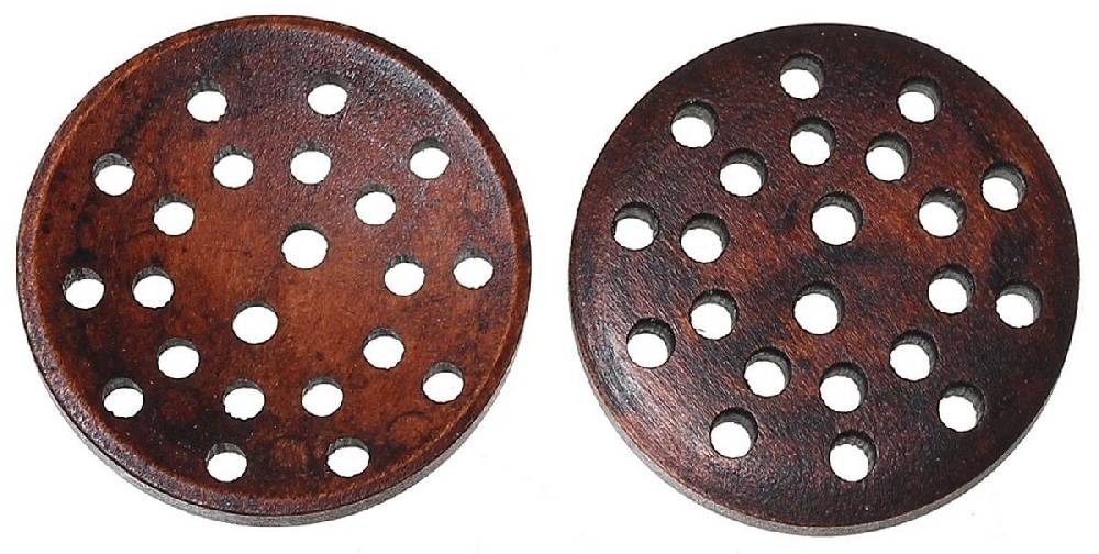 Sadingo Holzknöpfe Dunkelbraun - 50 Stk. - Ø 2 cm Neueste Stile