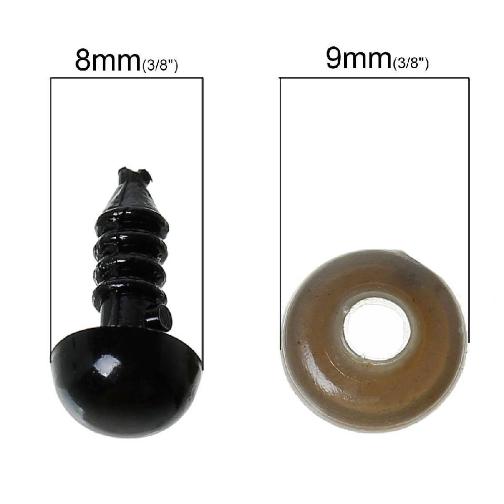 Sadingo Puppenaugen, Teddyaugen - 50 Stk. - Auge Ø 8 mm Letzter Tag