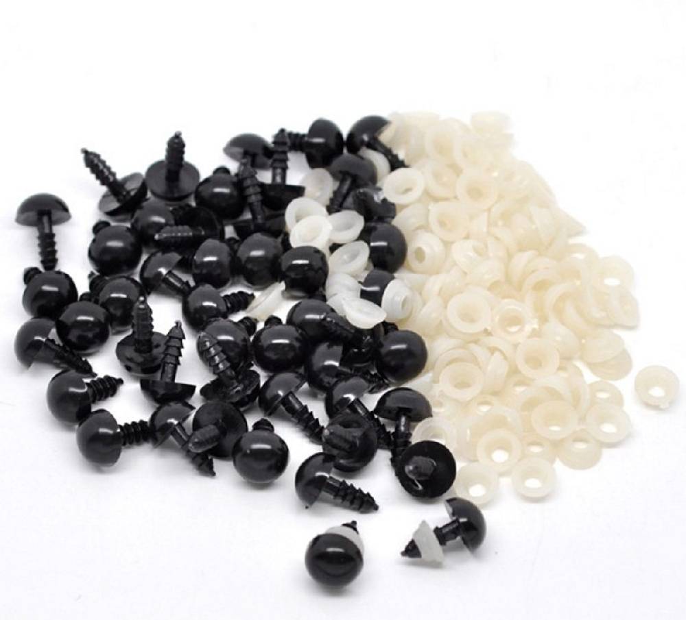Sadingo Acryl Puppenaugen, Teddyaugen - 10 mm - 100 Stk Zeitbegrenzte Promotion