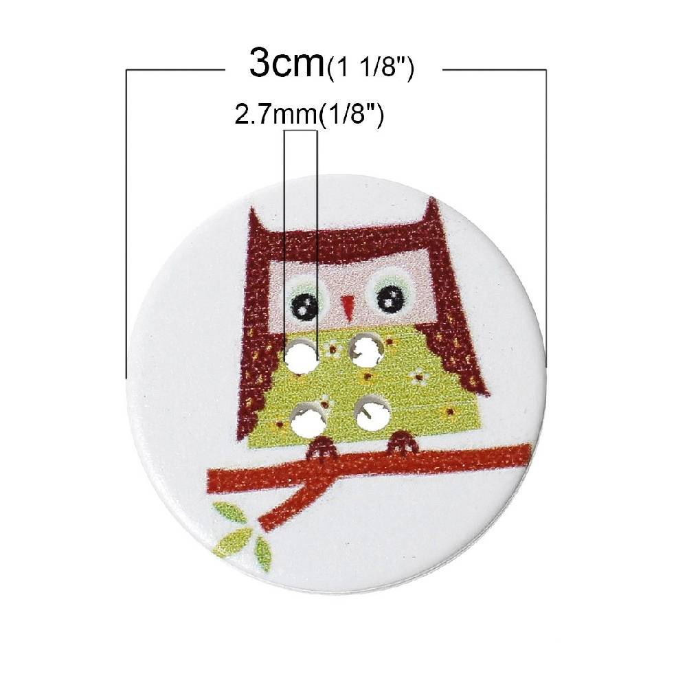 Sadingo Holzknöpfe / 50 Stk. / Ø 3 cm Sonderangebot der Fabrik