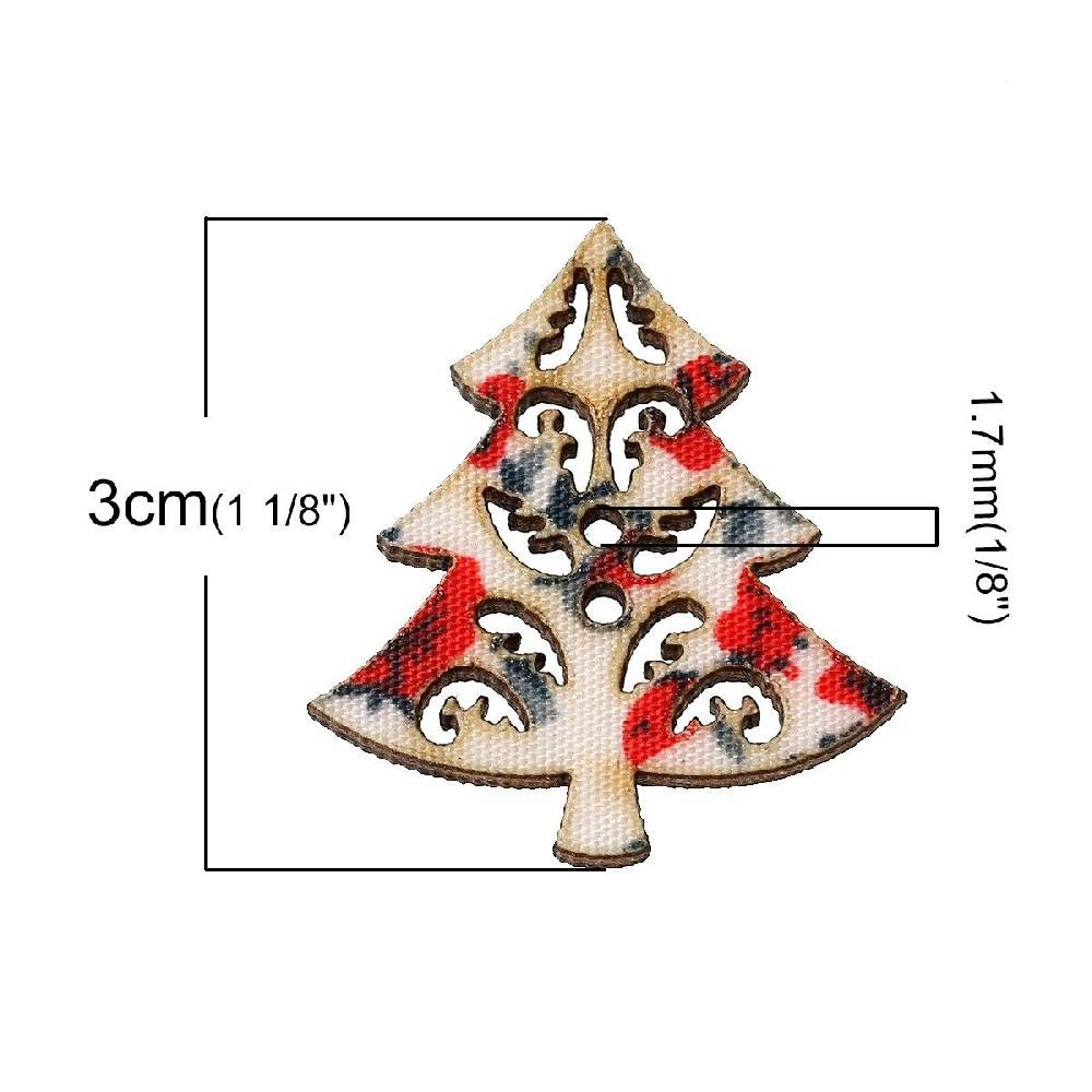 Sadingo Holzknöpfe / 50 Stk. / Weihnachtsbaum Bis zu 55% Rabatt