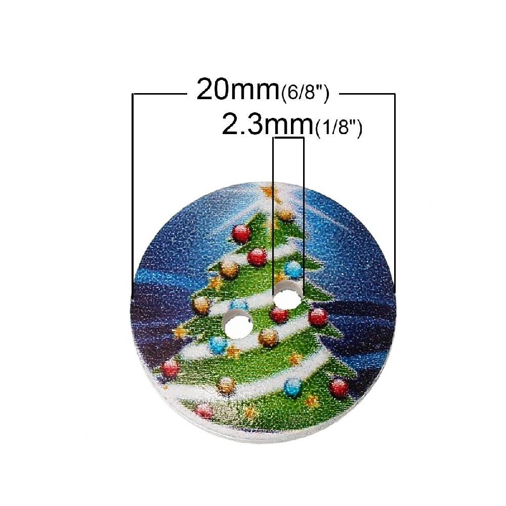 Sadingo Holzknöpfe Weihnachten 2 Stück, Ø 2 mm 50% Rabatt mit kostenlosem Versand