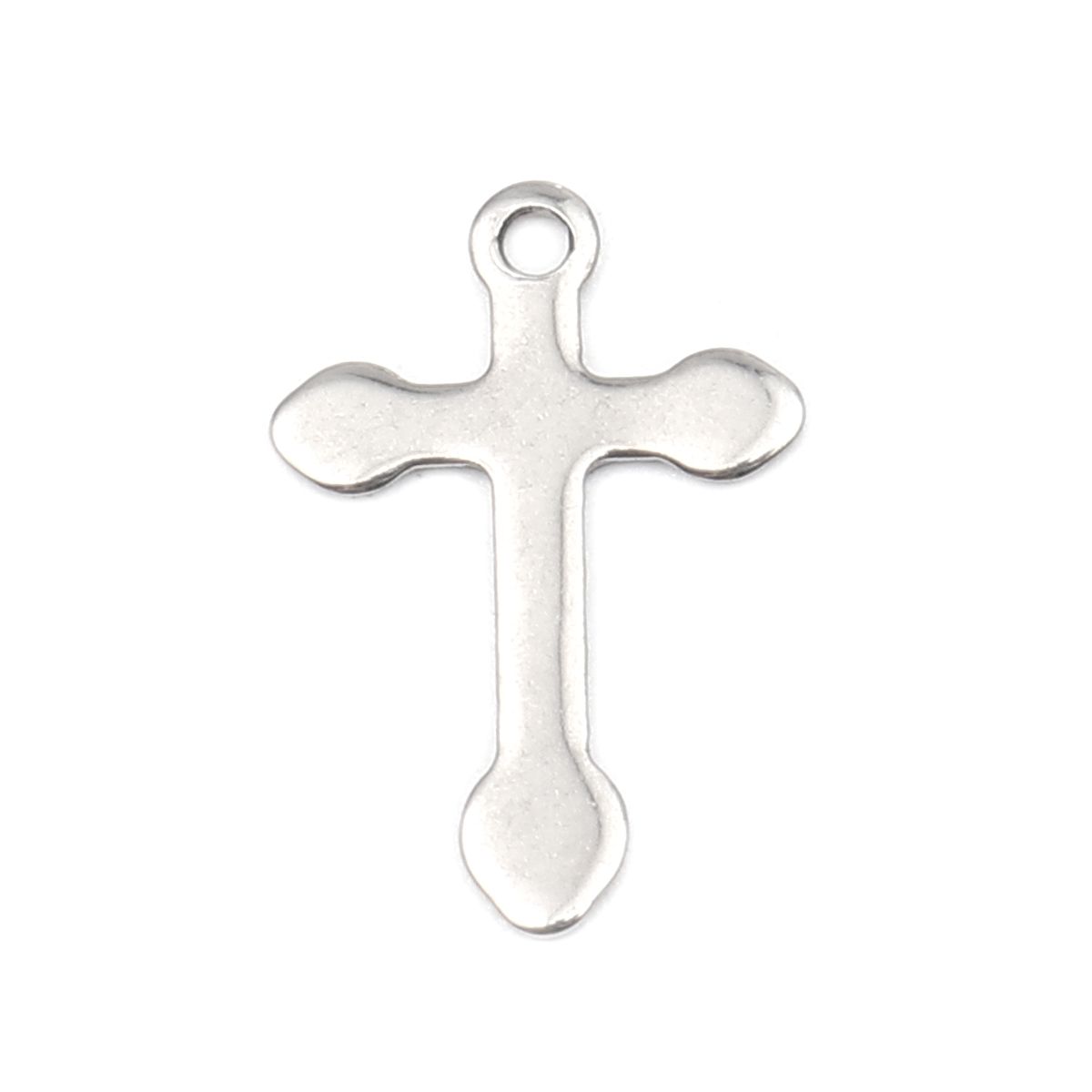 Sadingo Kreuz Anhänger Silber 10 Stück 12x18mm, Bastelbedarf Online