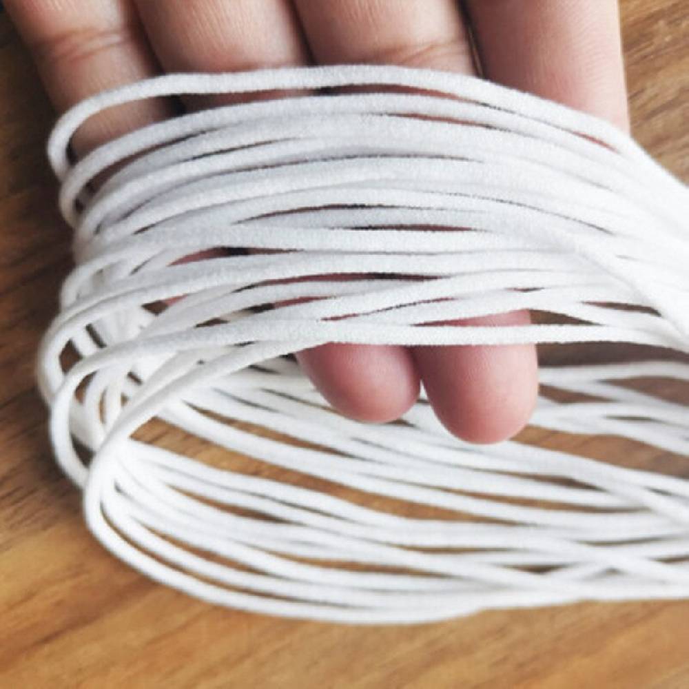 Sadingo Elastische Schnur weiß, 100 Meter, weiches Band im Angebot