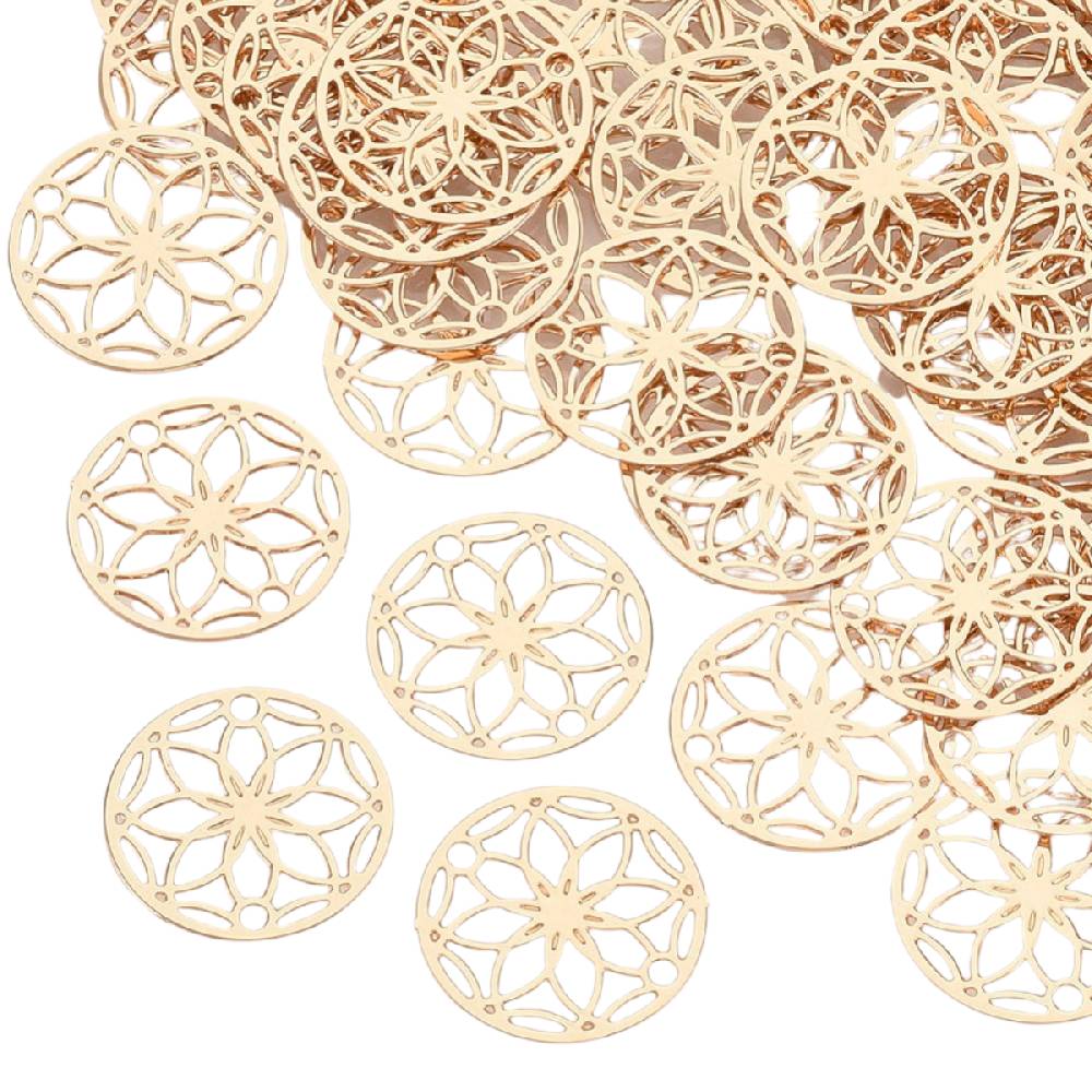 Sadingo Schmuckverbinder | 10 Stück, 13mm, Anhänger Blume des Lebens Fabrik Onlineshop