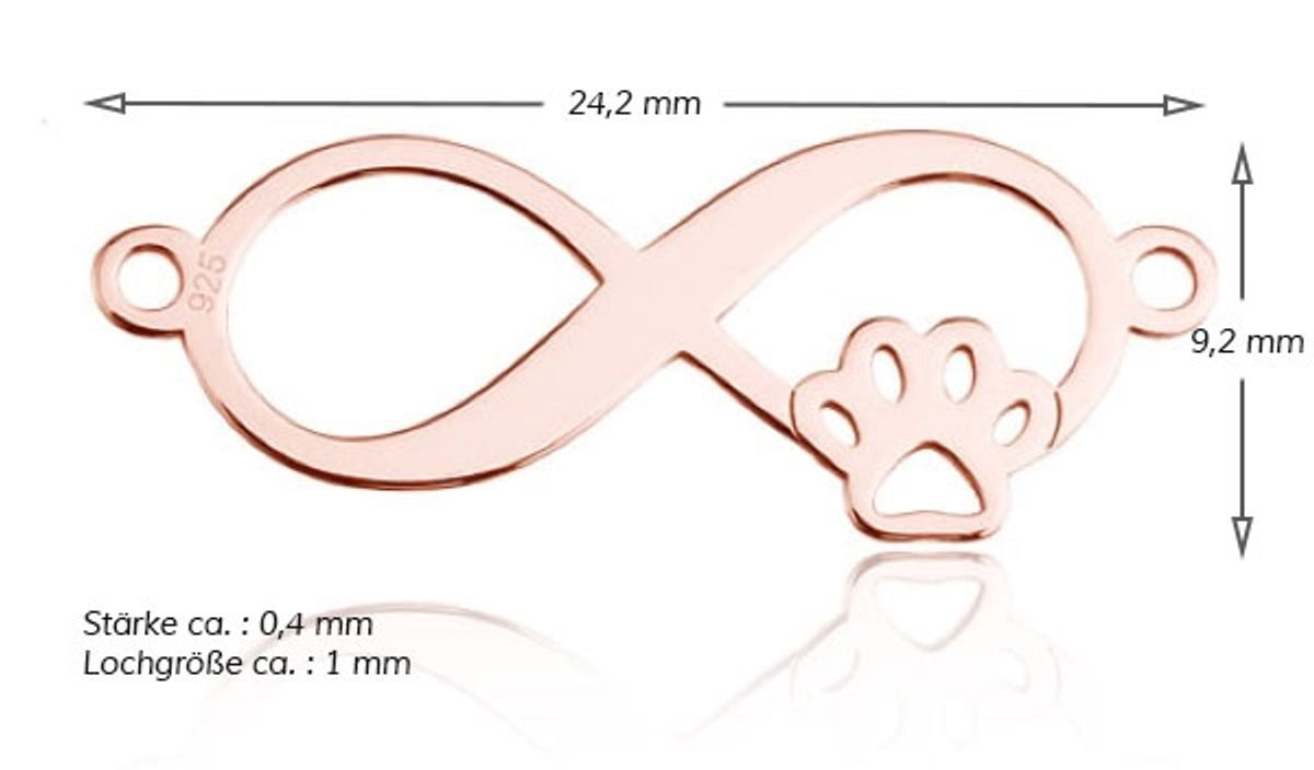 Sadingo Schmuckverbinder Infinitiy | 24,2 x 9,2mm Großer Ausverkauf