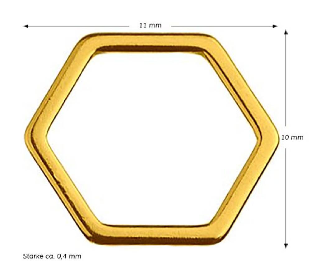 Sadingo Schmuckverbinder Sechseck | 1 Stück, 10x11 mm Preisnachlass
