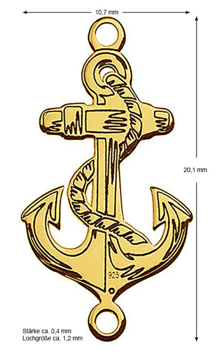 Sadingo Schmuckverbinder Anker | 20,1 x 10,7 mm Saisonschlussverkauf