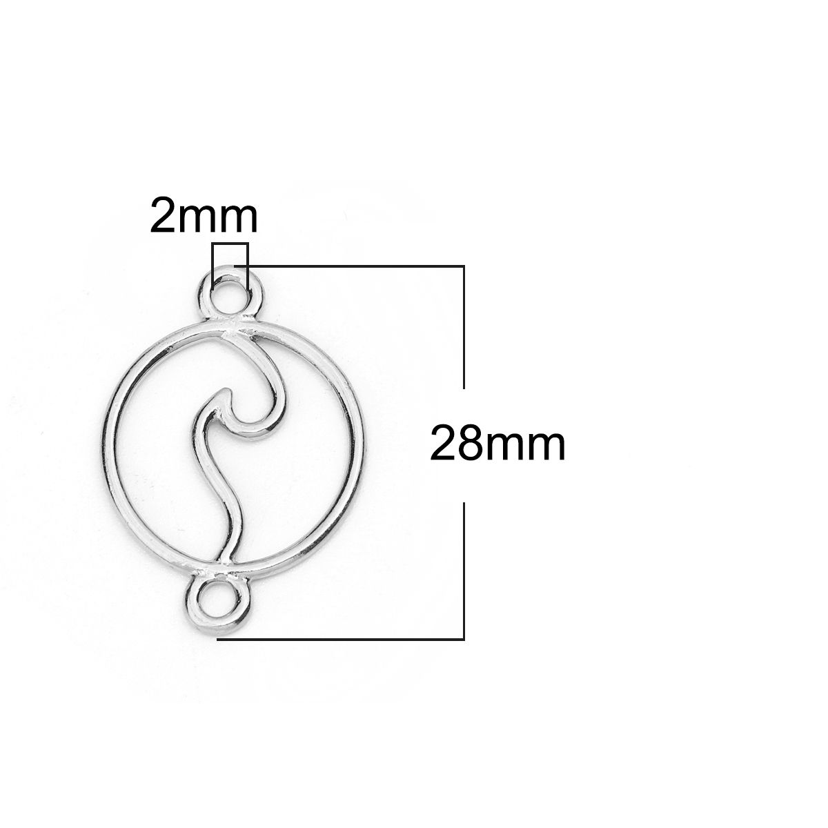 Sadingo Schmuckverbinder Welle | 10 Stkück, 28x20 mm Black Friday
