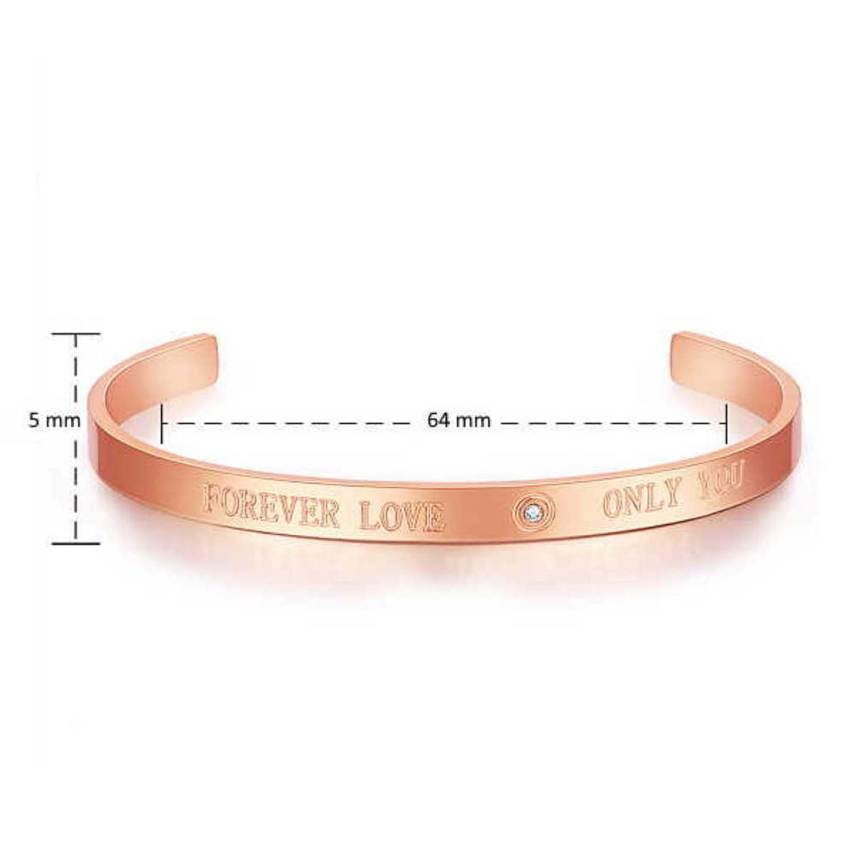 Sadingo Edelstahlarmreif mit Gravur | "Forever Love - Only You" Osterangebot