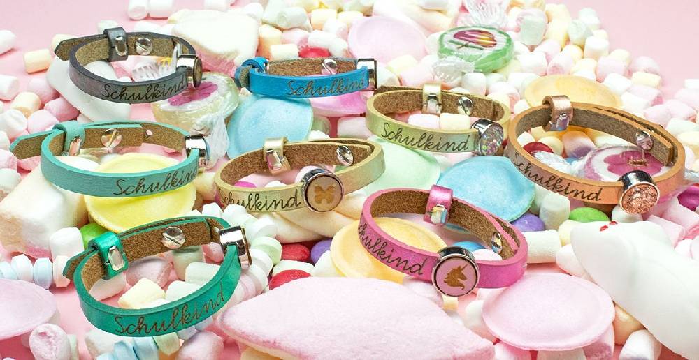 Sadingo Lederarmband Schulkind - 1 Armband - Geschenk Jubiläumsangebot