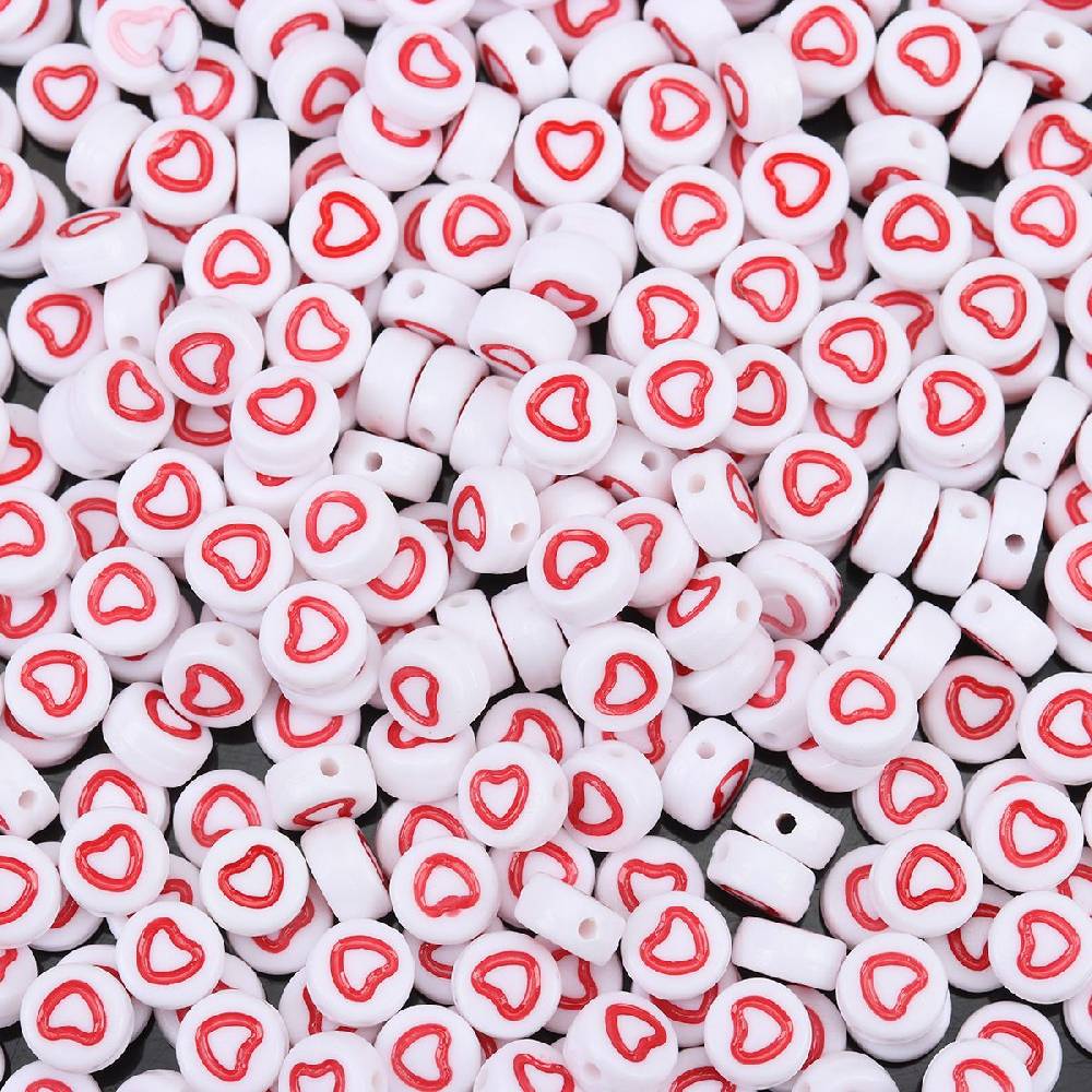 Sadingo Acrylperlen Herz | 500 Stück, 7mm Zeitlich begrenztes Angebot