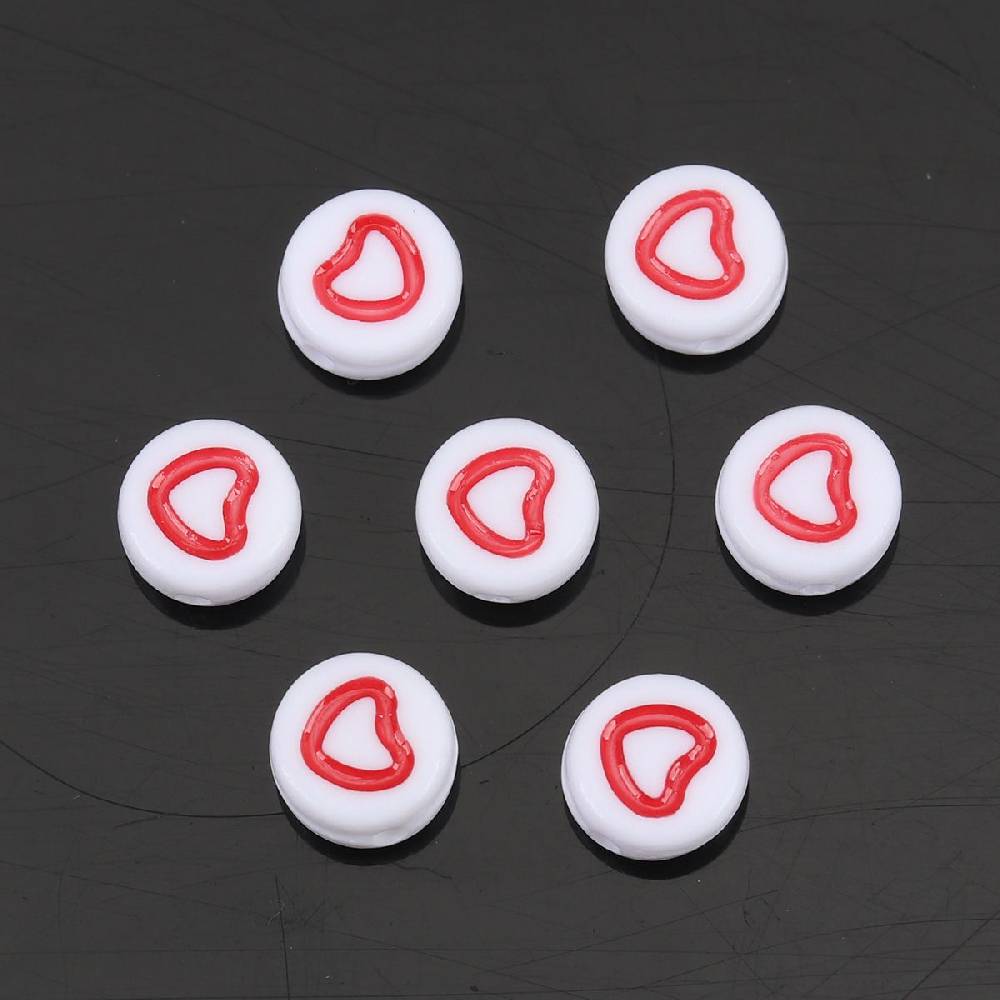 Sadingo Acrylperlen Herz | 500 Stück, 7mm Zeitlich begrenztes Angebot