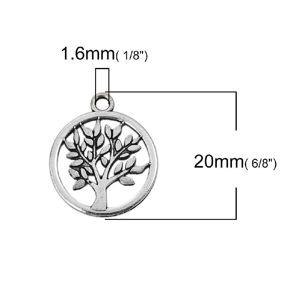 Sadingo Schmuckanhänger Lebensbaum - 10 Stück - 20 x 17 mm Tiefpreis