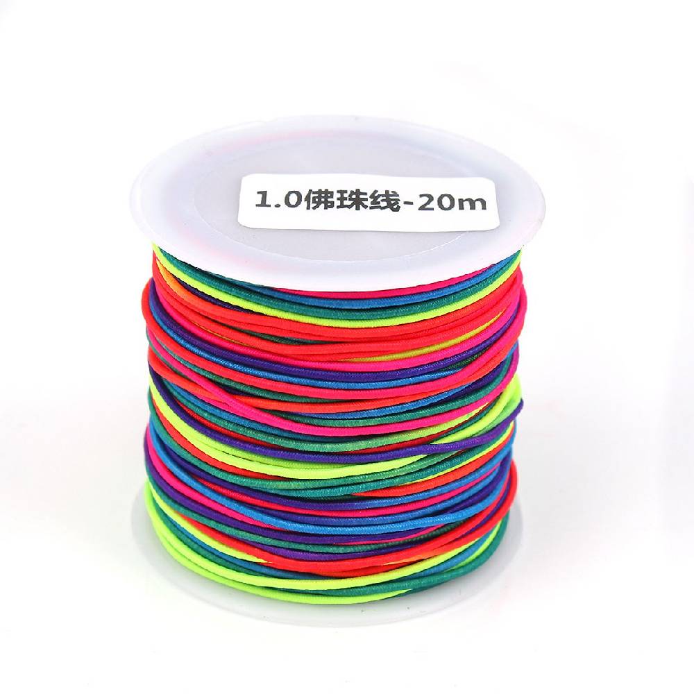 Sadingo Elastikband Regenbogenfarben 1 Rolle 1 mm Stärke Kostenlose Rückgabe