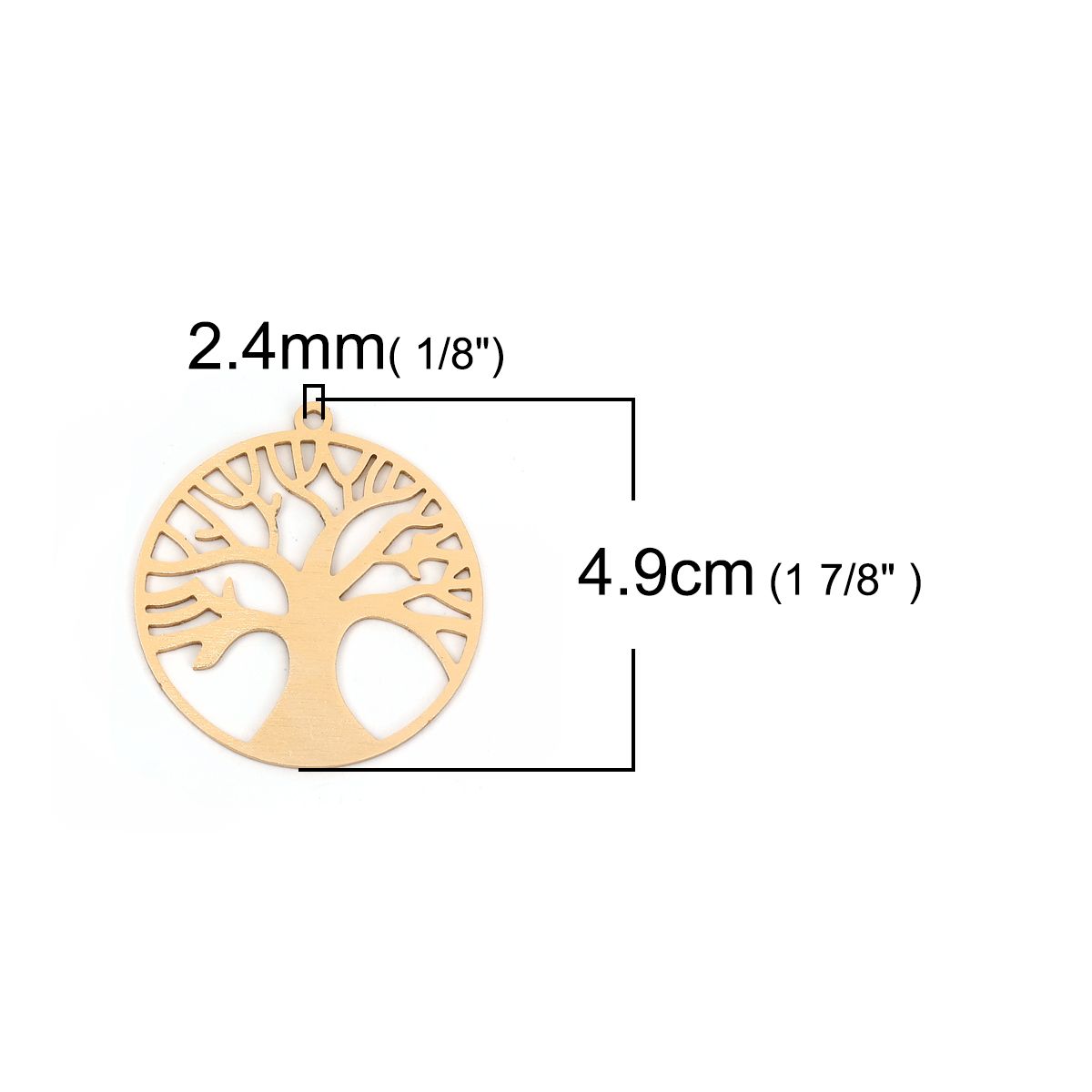 Sadingo 1 Metallanhänger Lebensbaum - 49 x 45 mm - Gold Letzte 3 Tage