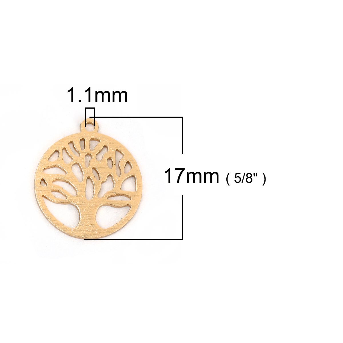 Sadingo 1 Metallanhänger Lebensbaum - 17 x 15 mm - Gold JETZT KAUFEN