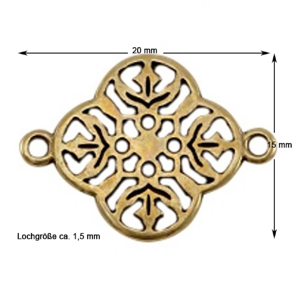 Sadingo Schmuckverbinder Bohemian | 20x15 mm Vierteljährliche Förderung