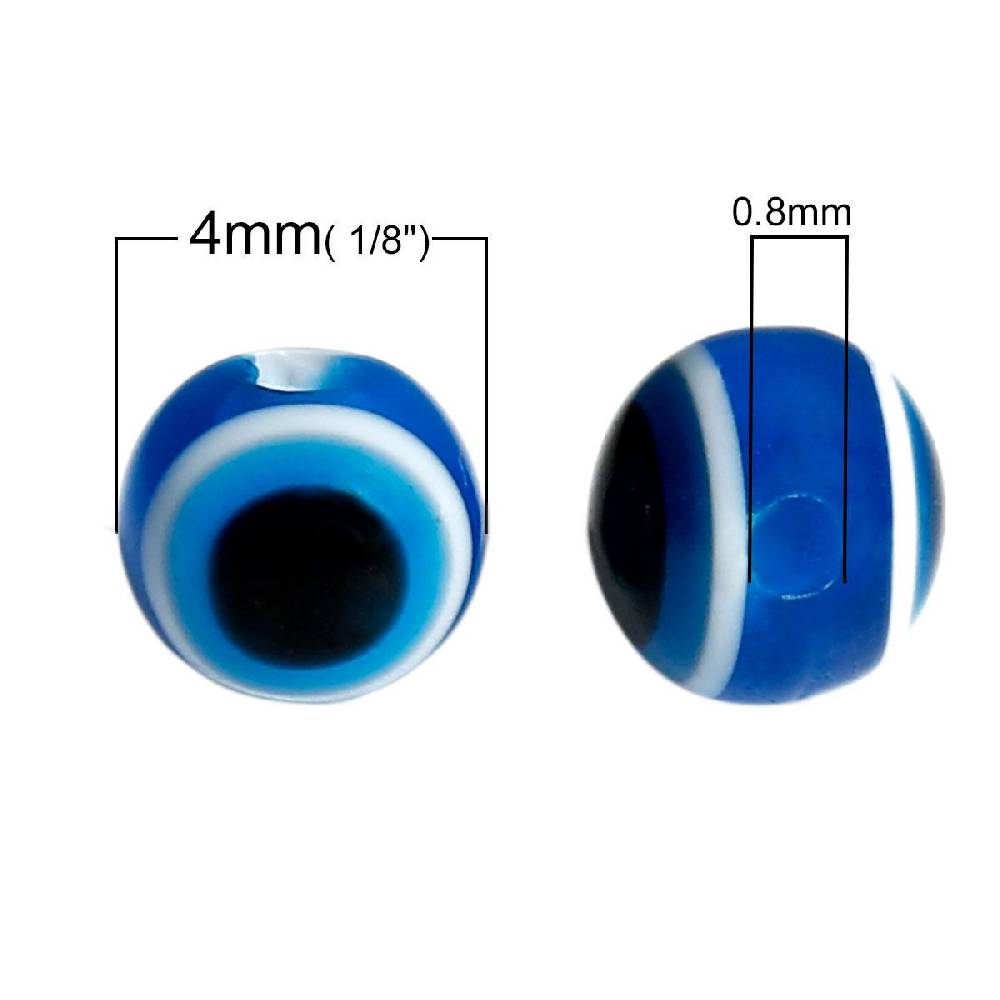 Sadingo Acrylperlen Böser Blick | 100 Stück, 4 - 10mm Bis zu 55% Rabatt