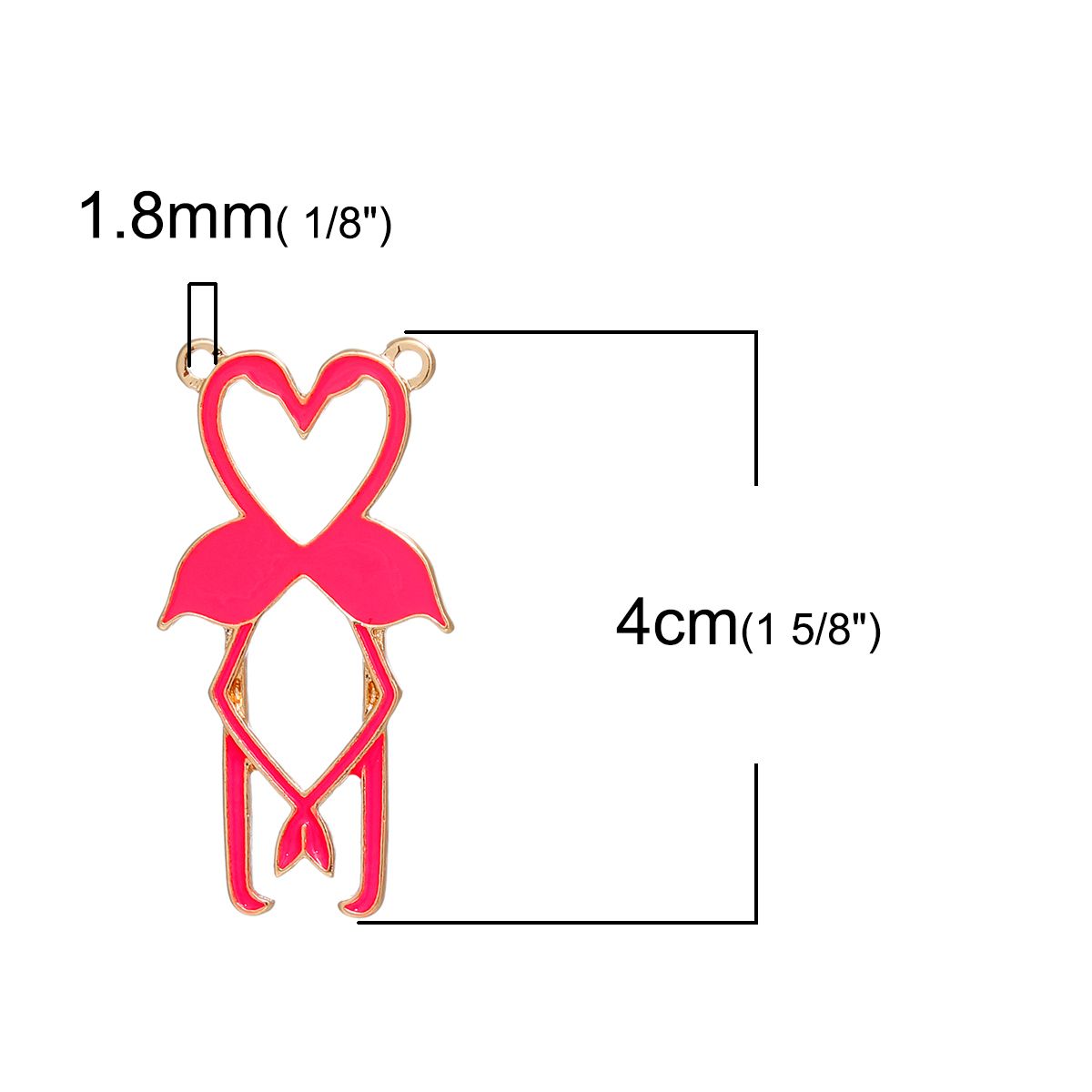 Sadingo Schmuckverbinder Flamingo - 3 Stk. - Neon-Pink Begrenzt auf 3 Tage