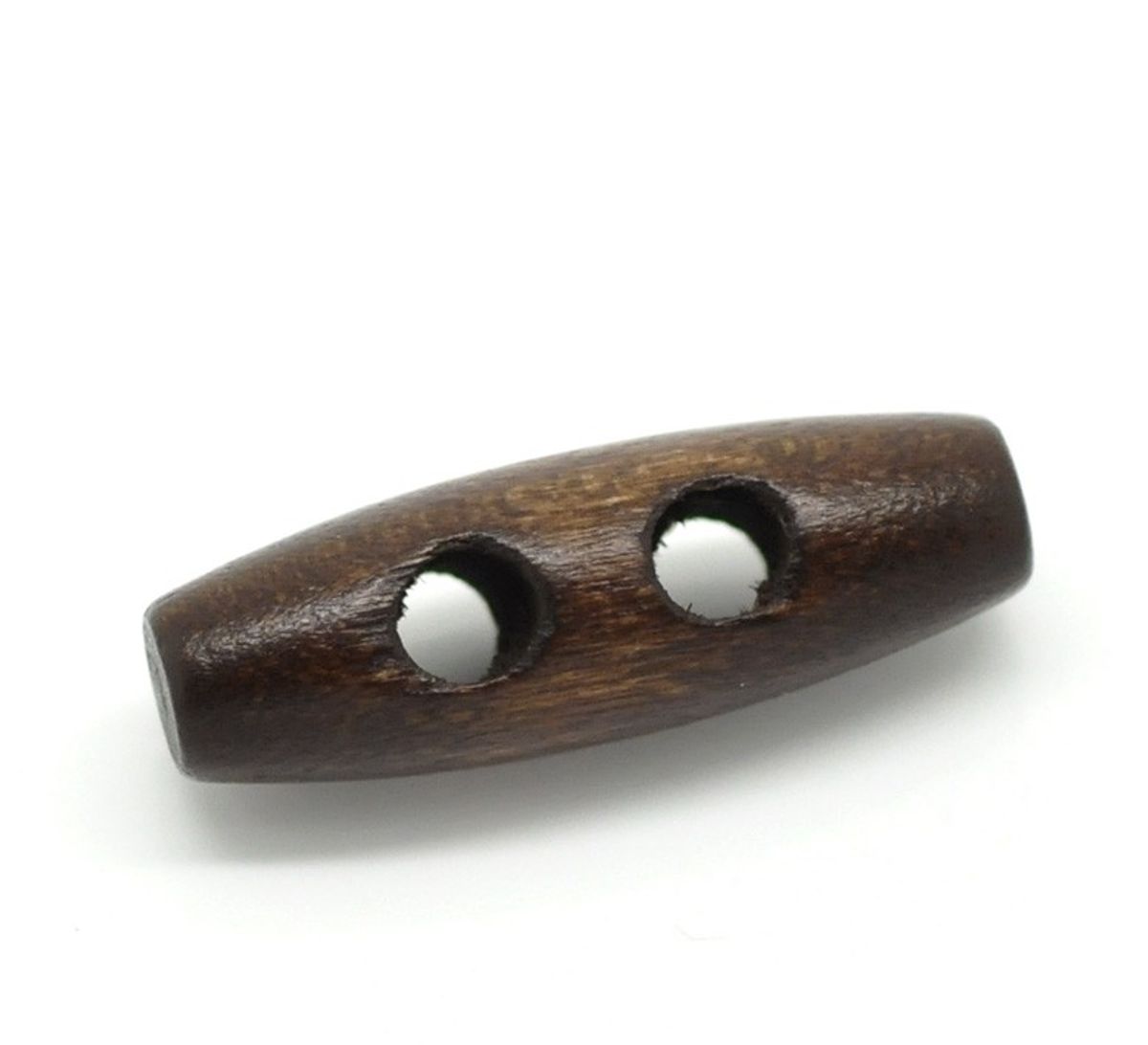 Sadingo Knebelknöpfe - 10 Stk. - 3 x 1 cm - Dunkelbraun
