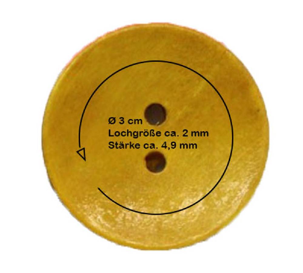 Sadingo Holzknöpfe zum aufnähen, 50 Stück-Ø 3 cm, bunter Mix im Angebot