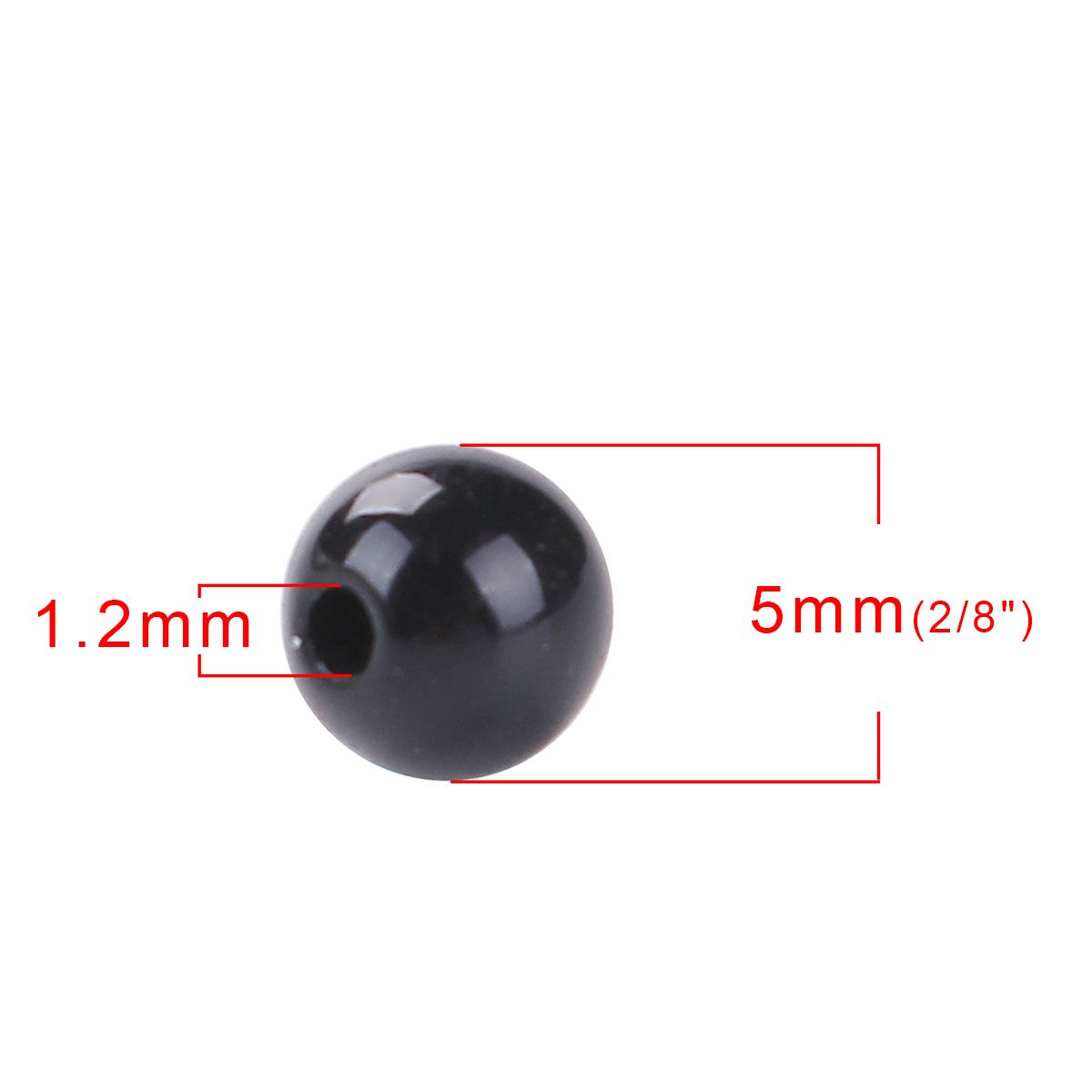 Sadingo Acrylperlen schwarz poliert | 500 Stk., 5 mm Exklusive Angebote