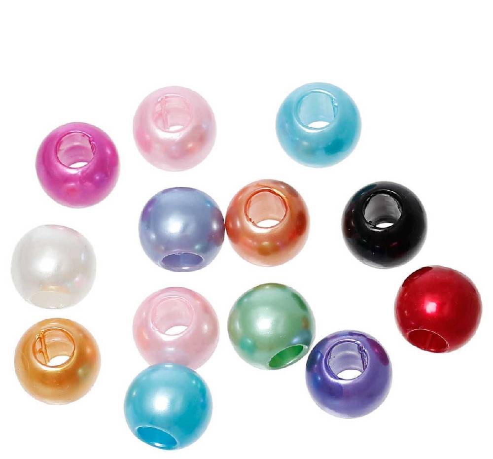 Sadingo Acrylperlen Bunt | 100 Stück, 12mm