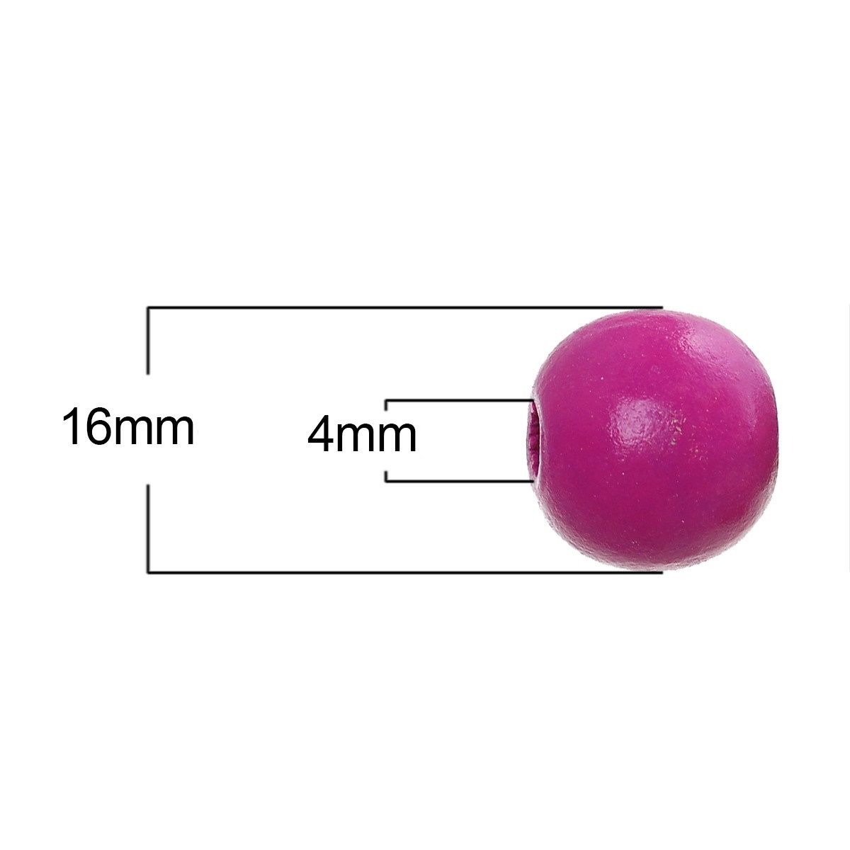 Sadingo Holzperlen bunt | 100 Stk. 16mm Kauf eins, bekomm eins gratis