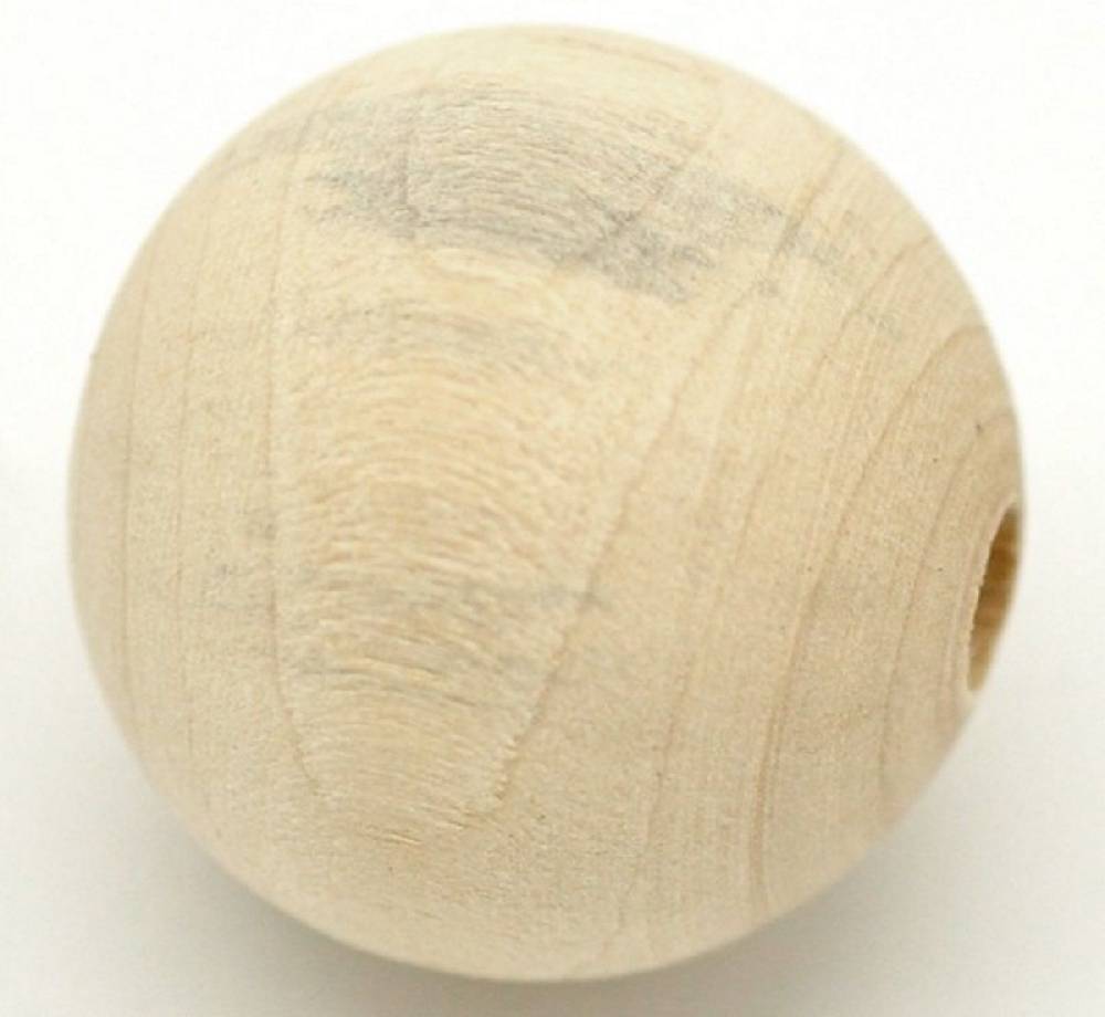 Sadingo Holzperlen natur, 30 Stk. - Ø 2,5 cm Riesige Ersparnisse