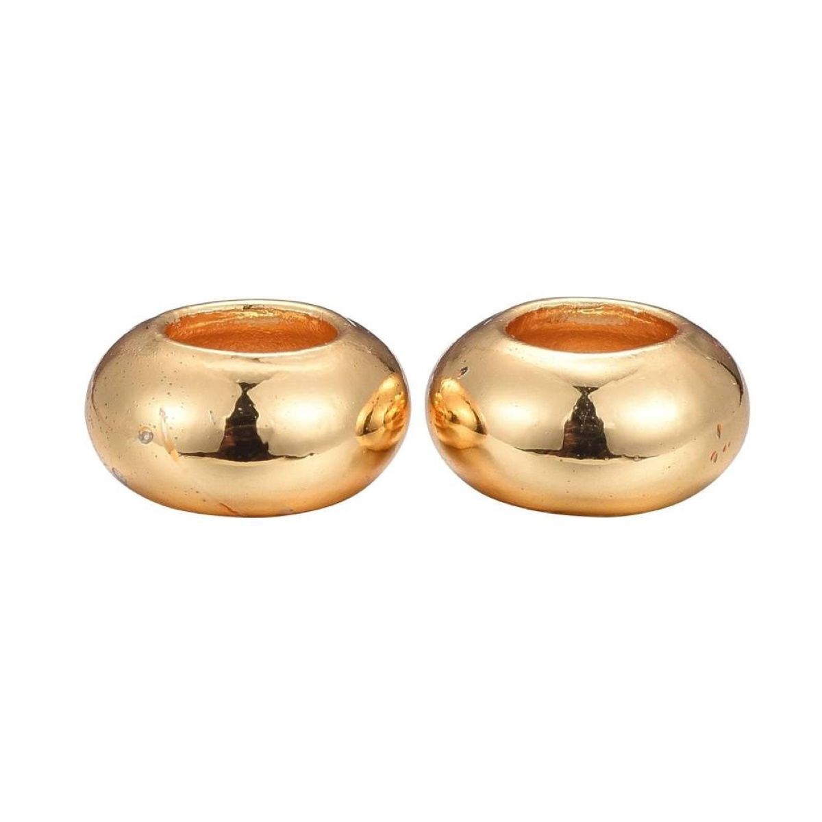 Sadingo Metallperlen Set, 30 Perlen, 3 Farben - Silber, Gold, Rosegold Super Sparpreis