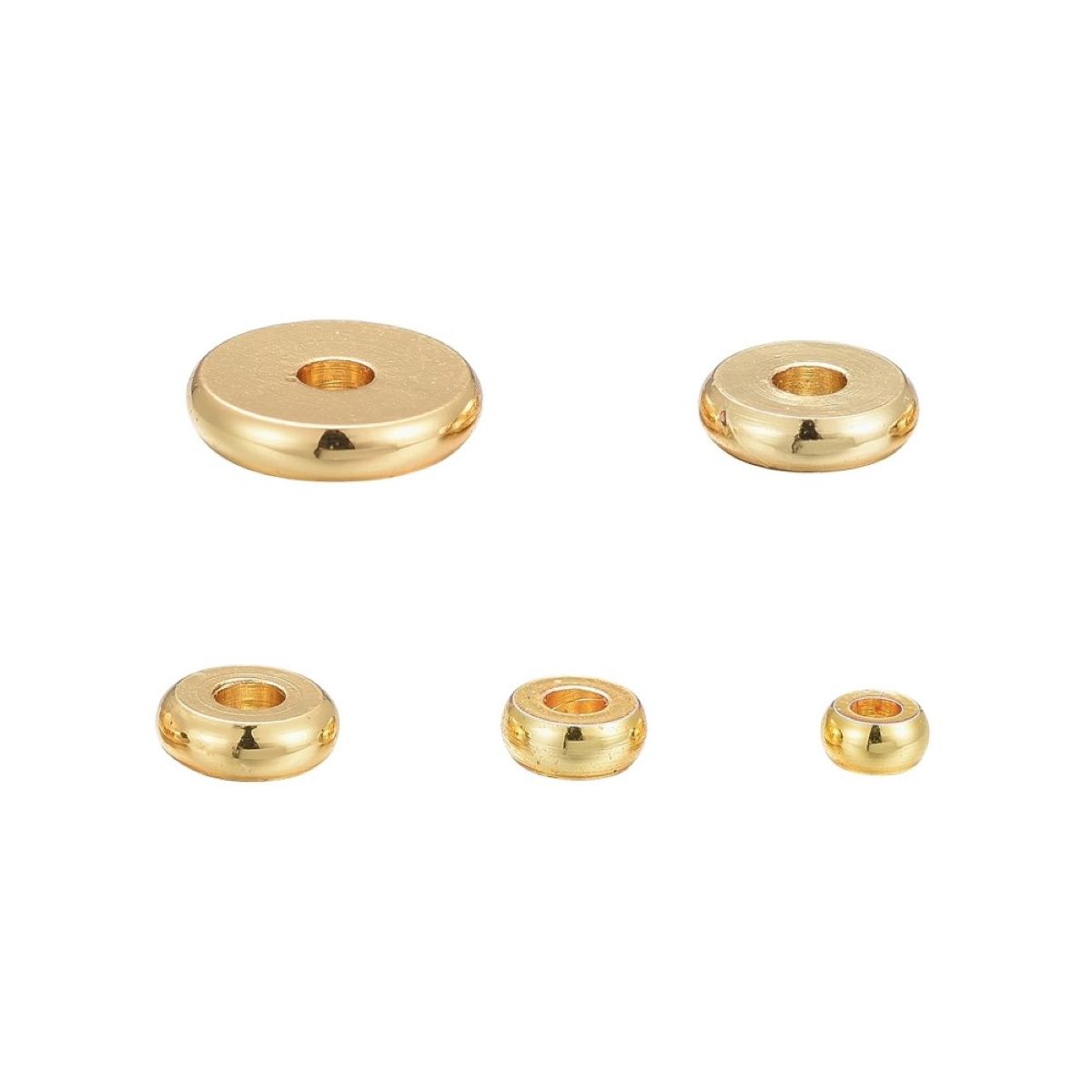 Sadingo Metallperlen Set | 1 Box, 75 Perlen, Gold, vers. Durchmesser Wochenangebot