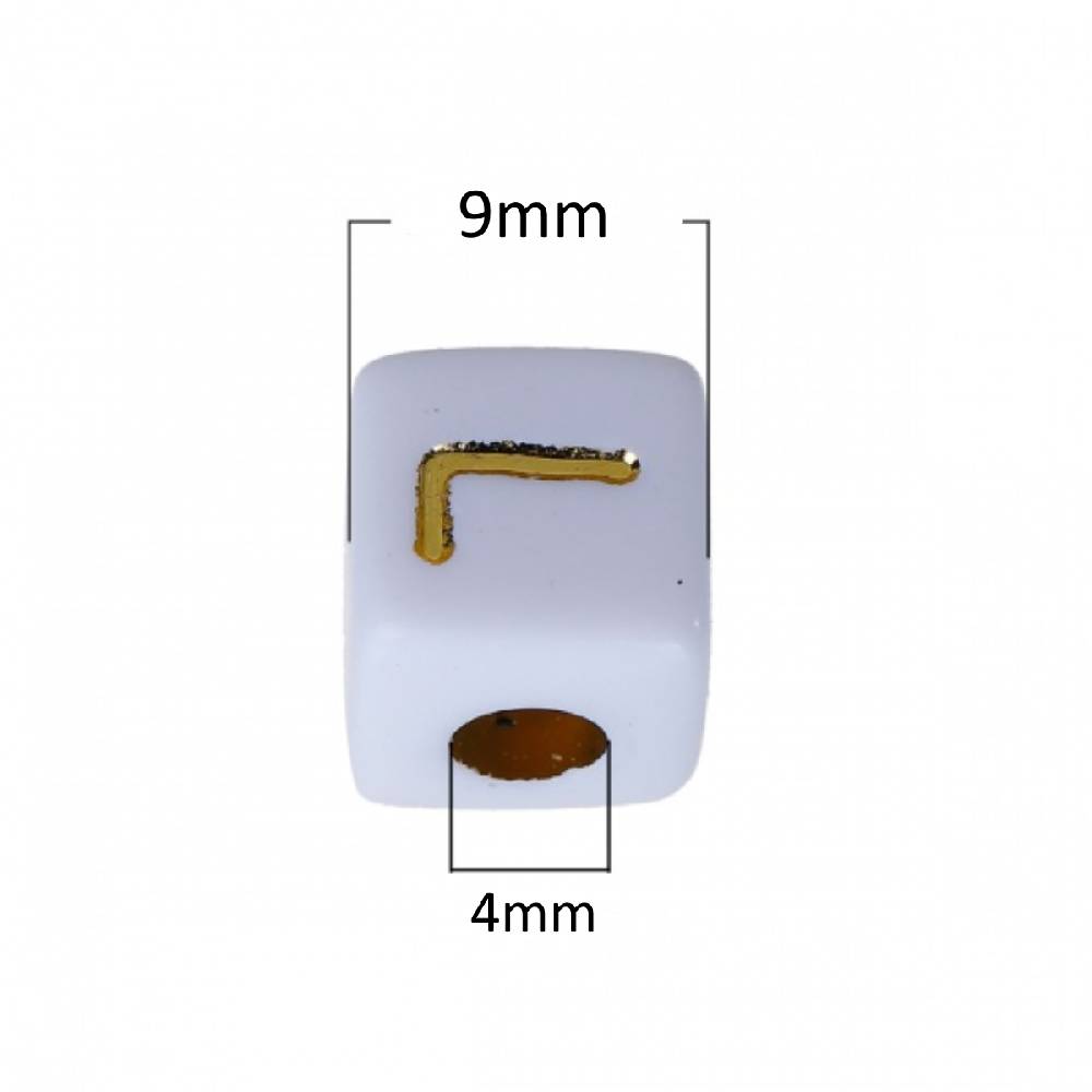 Sadingo Buchstabenperlen Mix Gold, 9mm 100Stück Begrenzte Freigabe